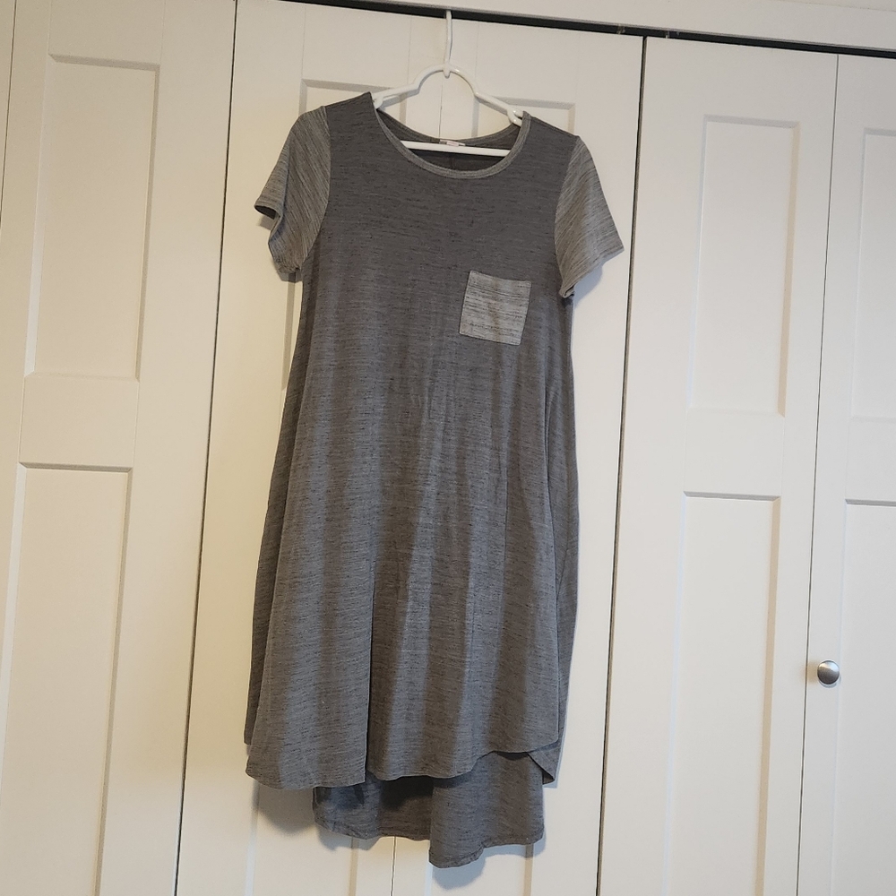 LuLaRoe Charcoal Gray High Low Dress w/ Pocket